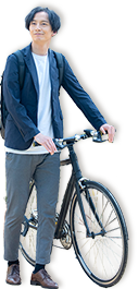 通勤する男性