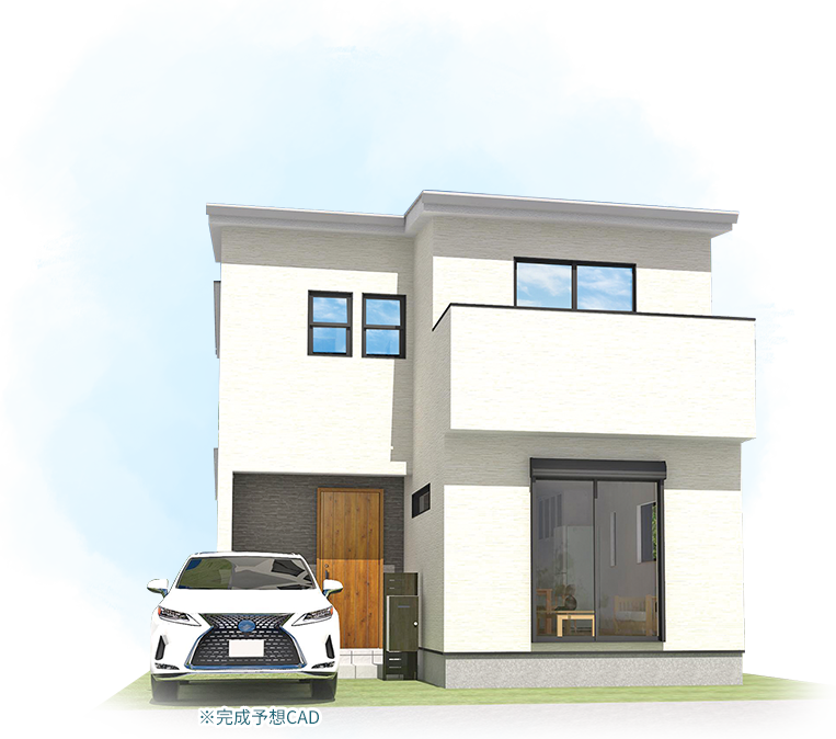 建築中モデルハウス2号地