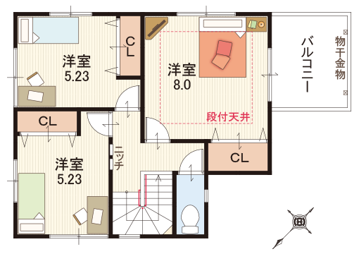 間取り2階