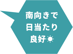 南向きバルコニー