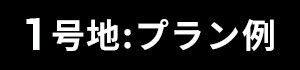 1号地:プラン例