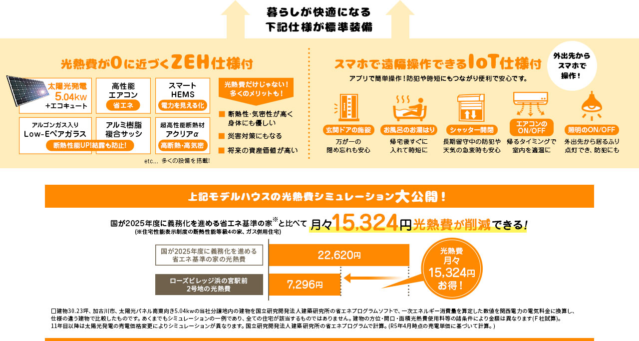 暮らし快適になる仕様が標準装備