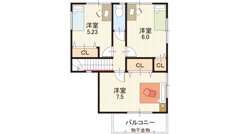 2階間取図