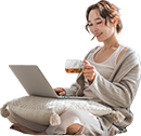 リラックスする女性