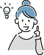 ひらめく女性
