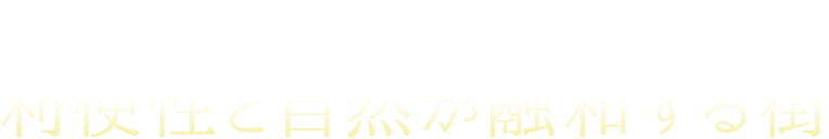 利便と自然が融和する街