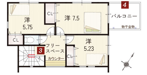 2階間取図