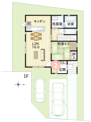 プラン2間取り1階