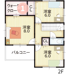 プラン2間取り2階