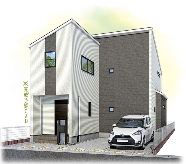 建築中モデルハウス5号地