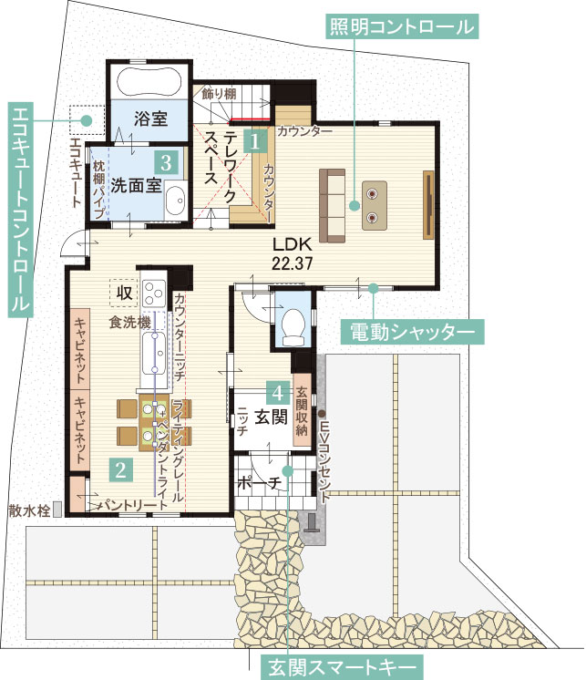 3号地1F間取り