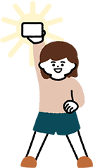 図書カードを持つ女の子