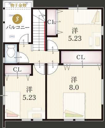 2F間取り