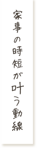 家事の時短が叶う動線