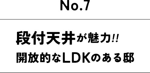 段付天井が魅力!