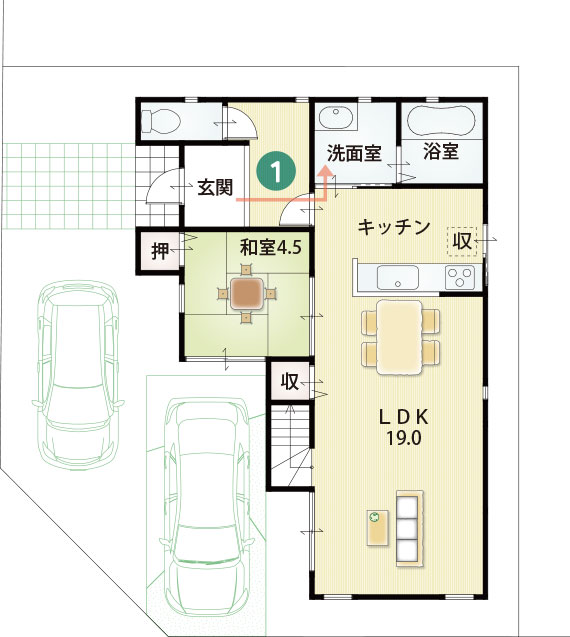 4号地間取り1階