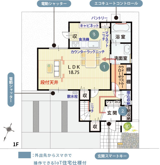 建築予定間取り1階