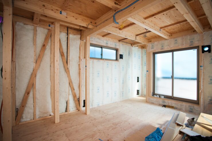 断熱等性能等級のイメージ（建築中の住宅）